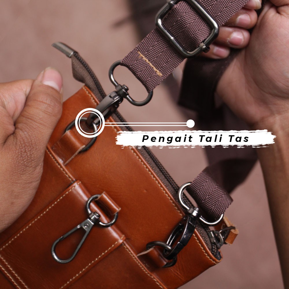 Tas Kulit PREMIUM 3 Fungsi Pemakaian Waistbag KULIT SAPI ASLI 100% Bahan Kulit Berkualitas P051