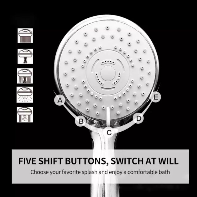 PAKET Hand shower Bonus Kran Cabang - Keran Double Bagus Handel Bulat Warna