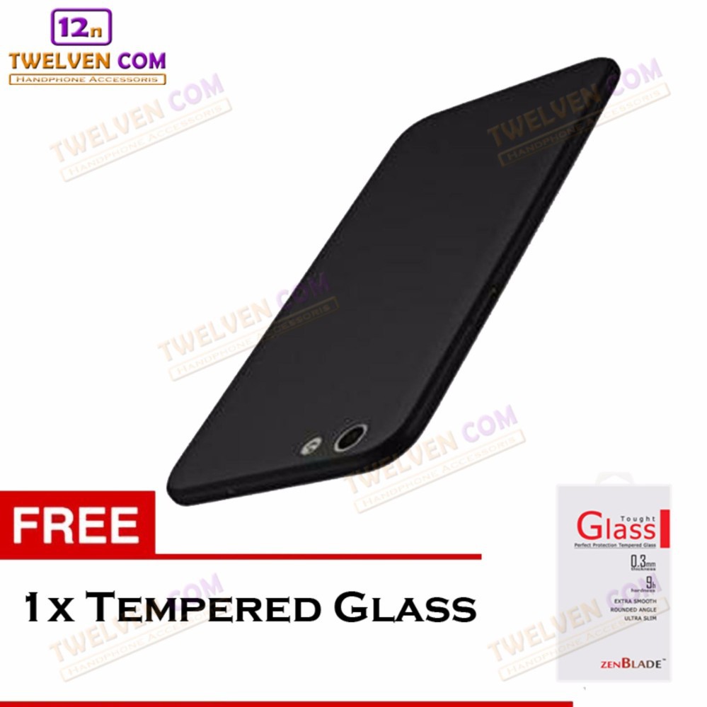 Case Ultra Slim Matte For Oppo F3+ Plus - Free Tempered Glass