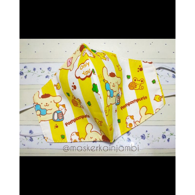 Masker Kain Katun 3 Lapis Pompourin