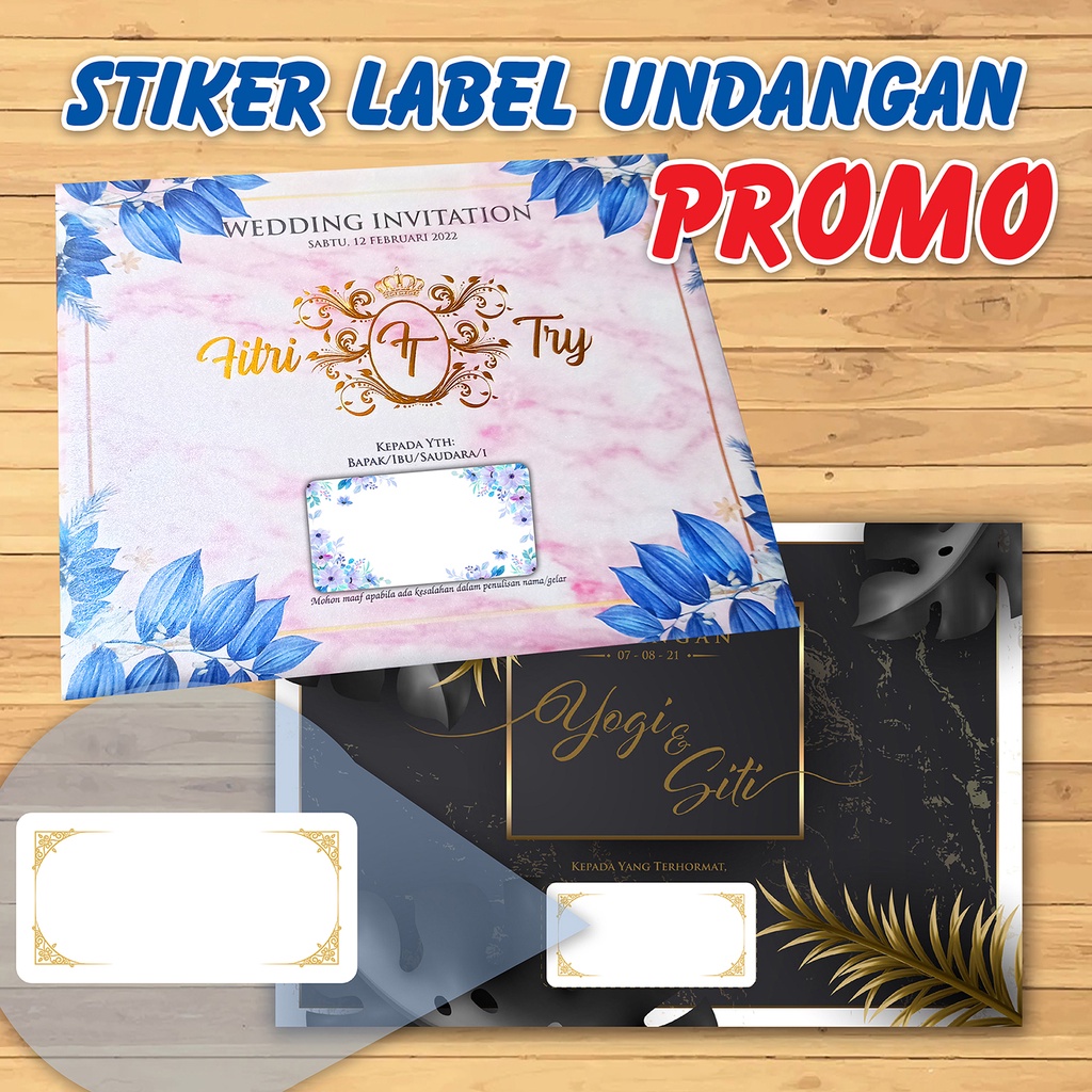 

Stiker Label Undangan Motif