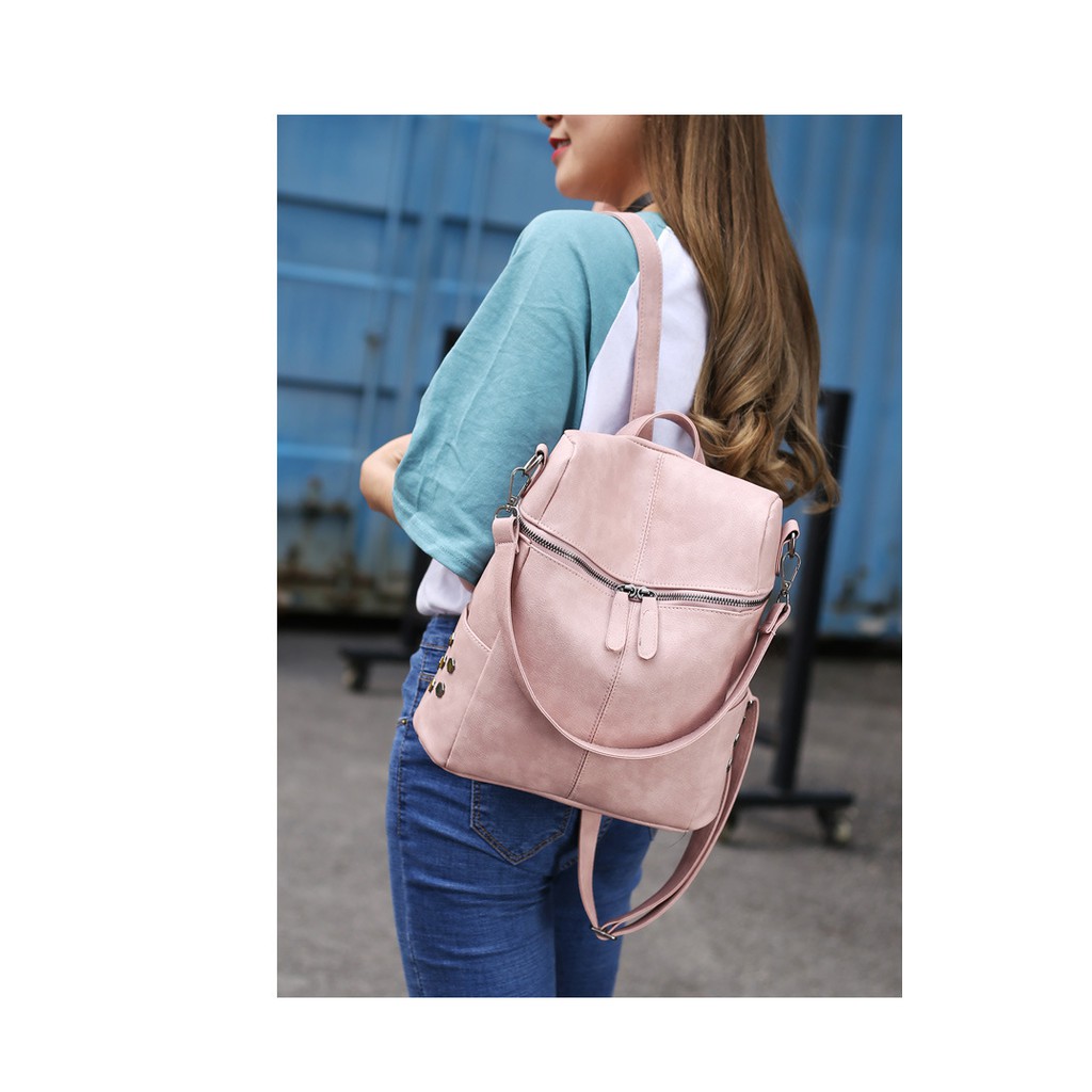 TB-31 high quality tas ransel wanita pu leather import korea jepang backpack