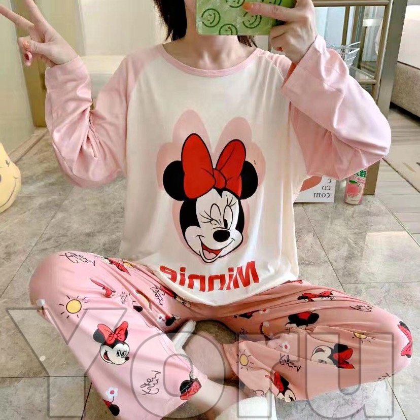 Pamelo PP786 Stelan baju tidur Import Baju Tidur Wanita Panjang PP Import Spandek PP10 PPJ-PP10 Mini Kom Pink