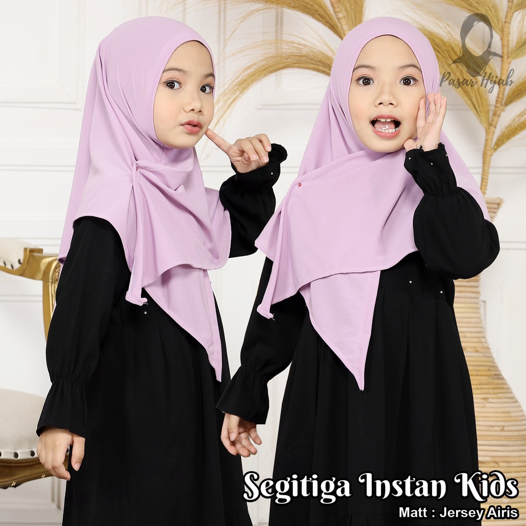 Kerudung Segitiga Instan Kids Hijab Instan Anak Jersey Airis Terbaru Pasar Hija'b