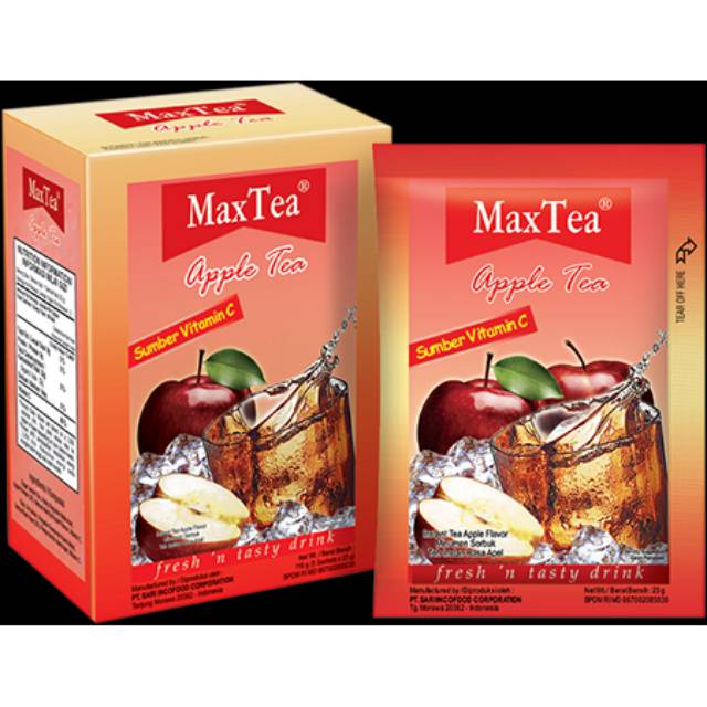 Max Tea Peach Tea / Apple Tea / Lemon Tea 5 x25 gram