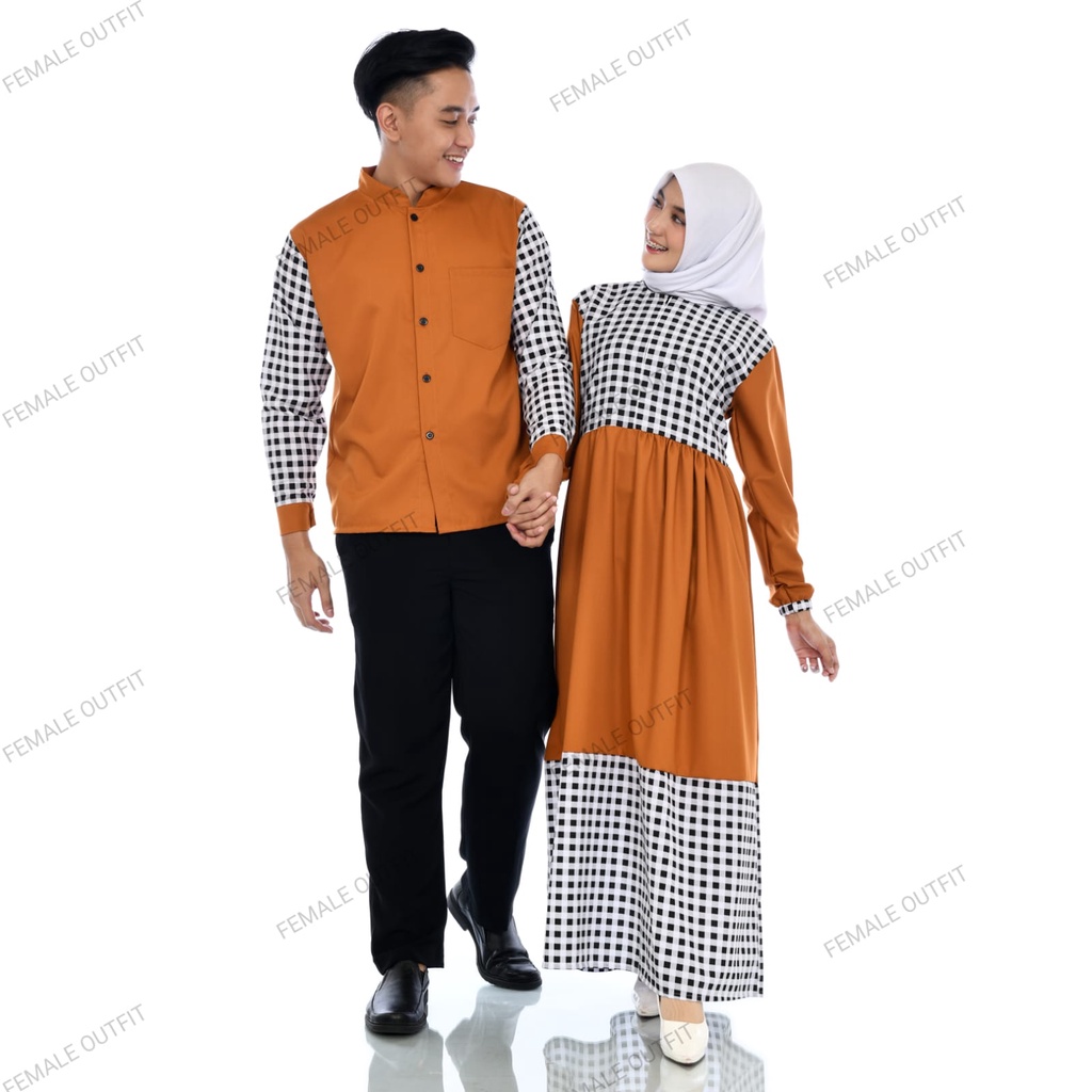 baju couple pasangan - baju couple kombinasi kotak - baju ayah bunda