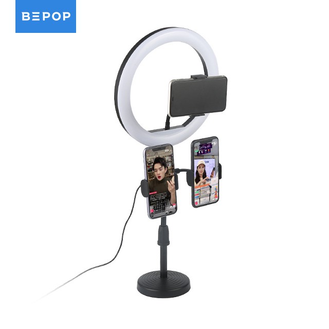 Bepop Lampu Ring Light LED 10 Inch Tripod  Lampu Stand Holder Cincin Make Up MUA LED