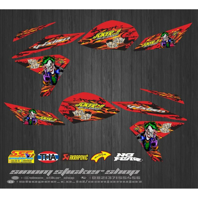 Stiker Striping Variasi NVL New Vixion lightning Joker