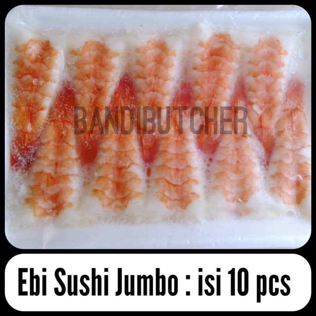 Ebi Sushi - Nigiri Butterfly Shrimp Udang Kupas Rebus Murah Bandi