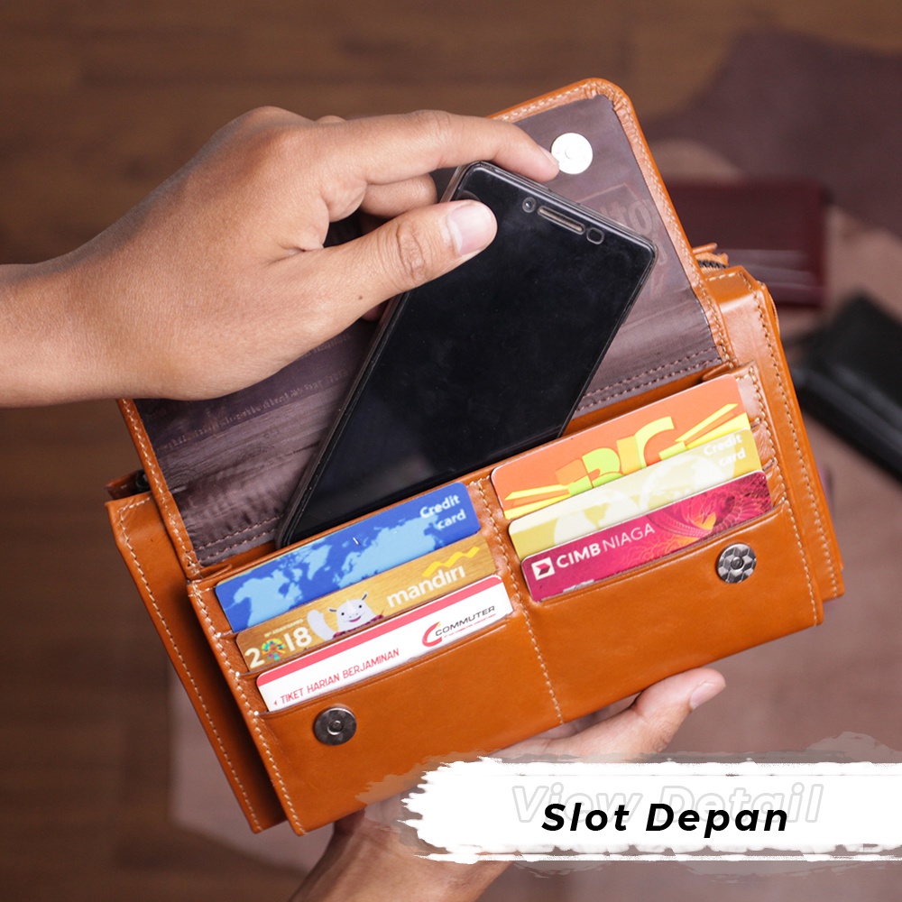 Dompet Kulit Wanita Dompet Kartu Pria Wanita Lipat Kulit Sapi Asli Original AH01 MARETHA WALLET Dompet Wanita Kulit Sapi Asli ALICE LEATHER AH01 KUALITAS TERJAMIN MEMUASKAN