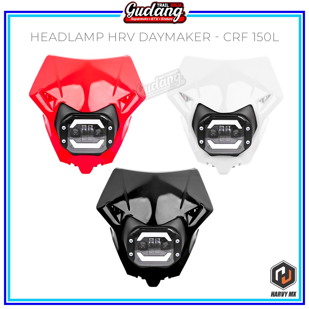 Headlamp Reflektor Daymaker Lampu Depan LED HRV Supermoto KLX BIGFOOT DTRACKER CRF 150L KTM 250 2017
