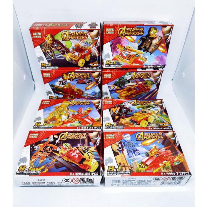 mainan Lego iron man 8in1/ Lego iron man