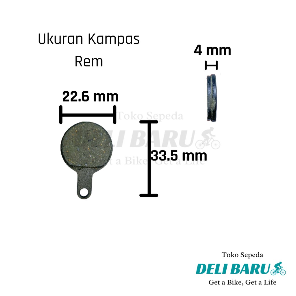 Kampas rem pacific 509 disc brake pad bulat cakram tektro novela sepeda MTB