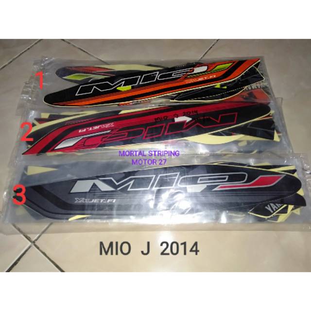 STRIPING STIKER MIO J TAHUN 2014 LIS ORI / STANDAR