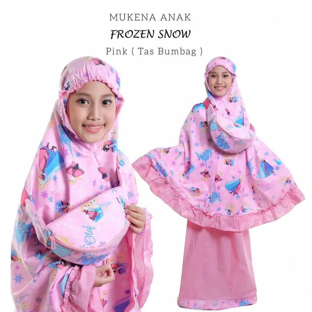 Mukena Anak Frozen Tas selempang/Mukena Anak Karakter Frozen/Mukena Anak Karakter/Mukena Anak Lucu