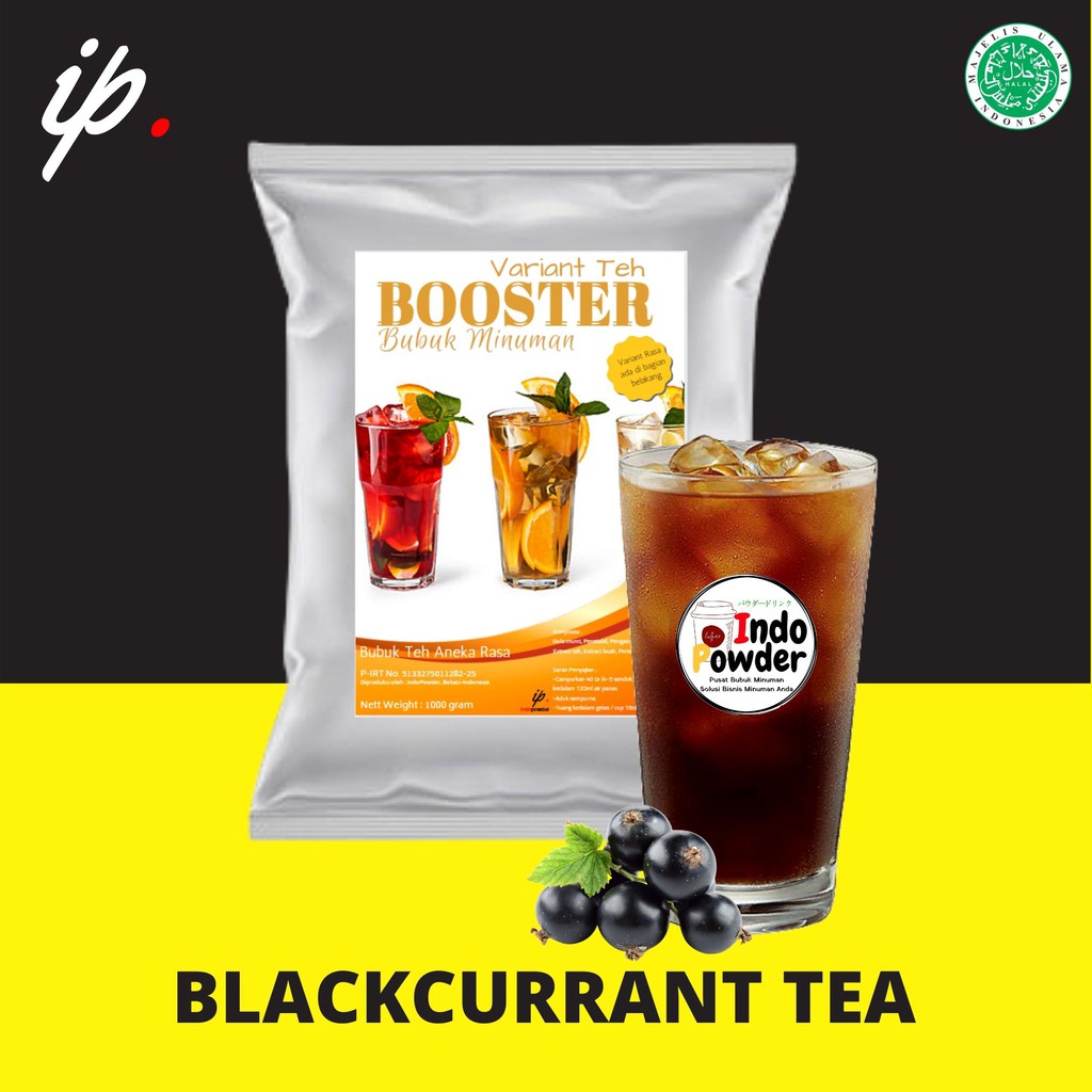 BOOSTER Bubuk Minuman BLACKCURRANT TEA 1Kg - Bubuk BLACKCURRANT TEA 1Kg - BLACKCURANT TEA Powder