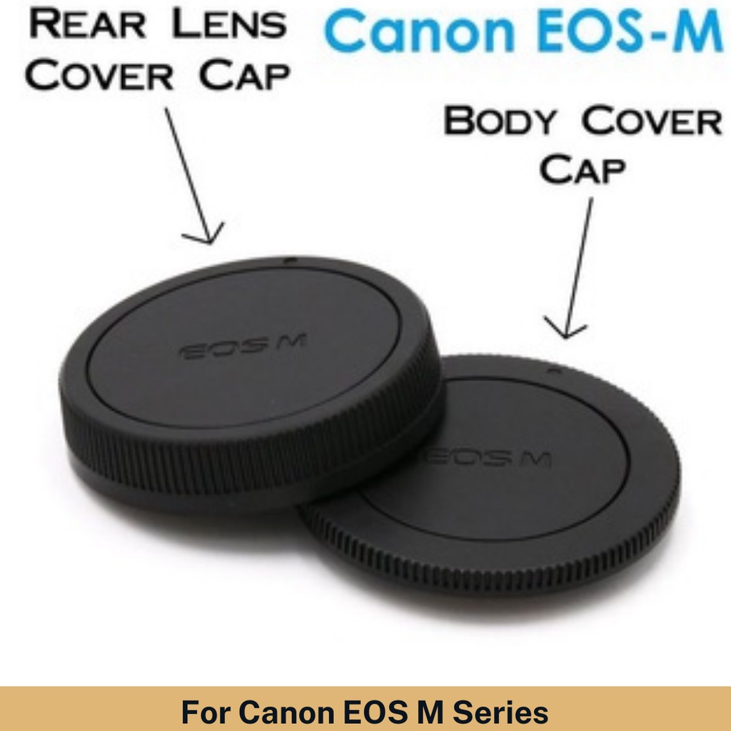 Body Cap and Rear Lens Cap Cover Kit for Canon EOS M Series M50 Mark II M5 M6 M6 Mark II M200 M100