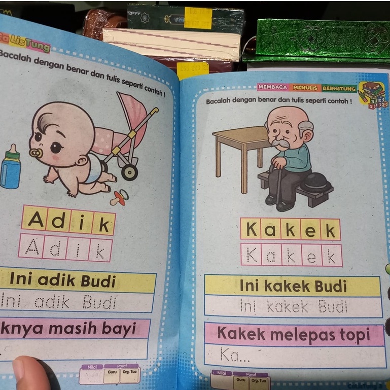 Buku Calistung Paket 4 Buku Jilid 1 2 3 4 PAH (ISI 4 BUKU)