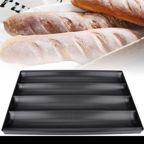 Baguette Tray 5 row non-stick / loyang baguette anti lengket 40 x 60cm
