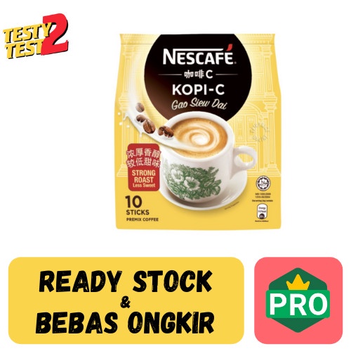 

⭐BISA COD⭐ Nescafe Instant Singapore Kopi Kopi-C Gao Siew Dai 15 x 26g