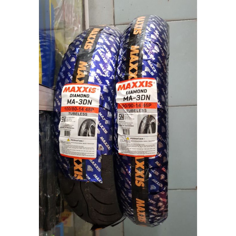 (MAXXIS) - BAN LUAR TUBLESS MAXXIS UKURAN 90/90-14 DAN 100/80-14