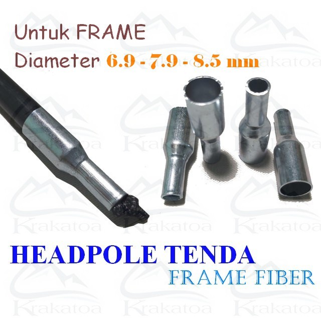 【COD】 Head Pole End Pole` Ujung Frame Fiber Diameter 8.5 - 7.9 - 6.9 mm` Headpole Endpole Tenda Dome