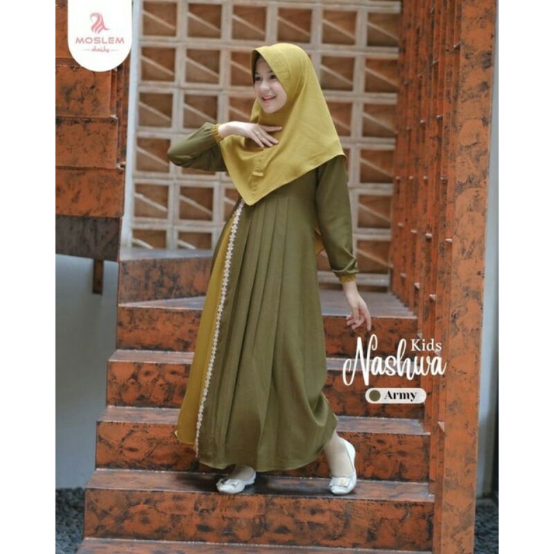 NASHWA KIDS SET KHIMAR BY MOSLEM DAILY