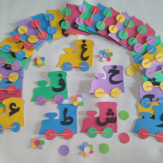 Angka huruf hijaiyah hiasan dinding