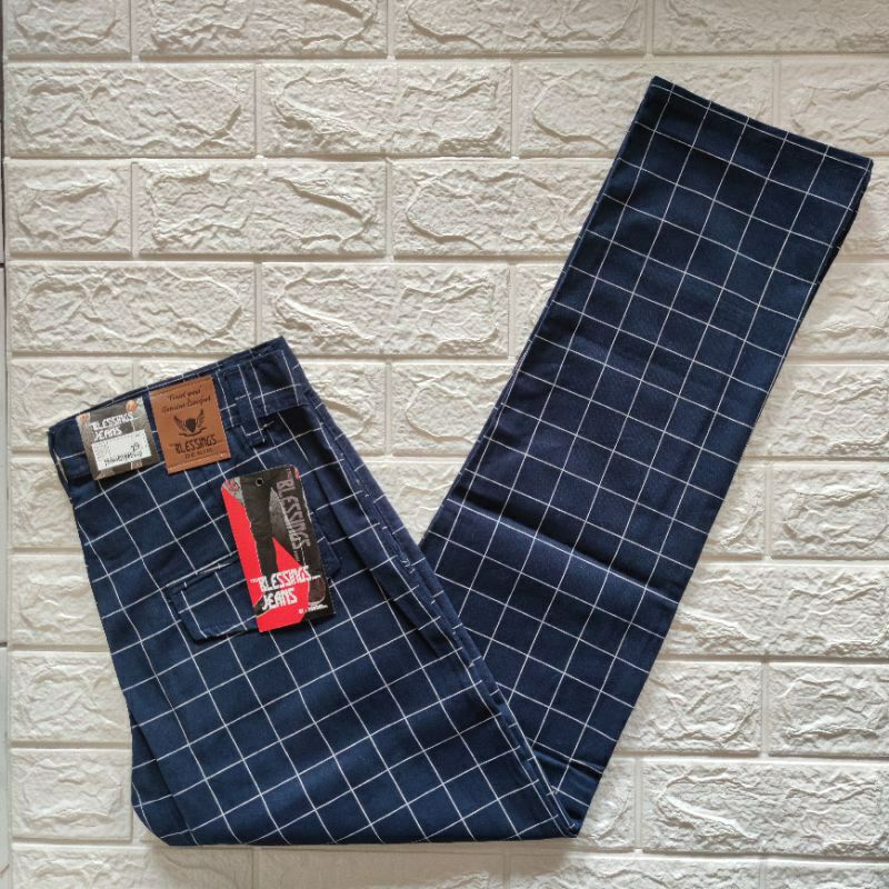 Celana Chino Tartan Pria Tartan Pants Celana Tartan Pria Celana Panjang Pria