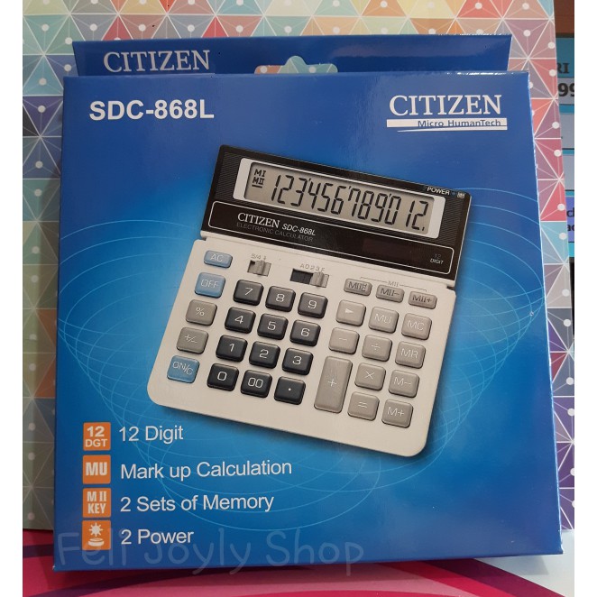 

Dijual KALKULATOR CITIZEN 868 100 ORIGINAL HARGA TIDAK BISA BOHONG ATK MURAH terakhir