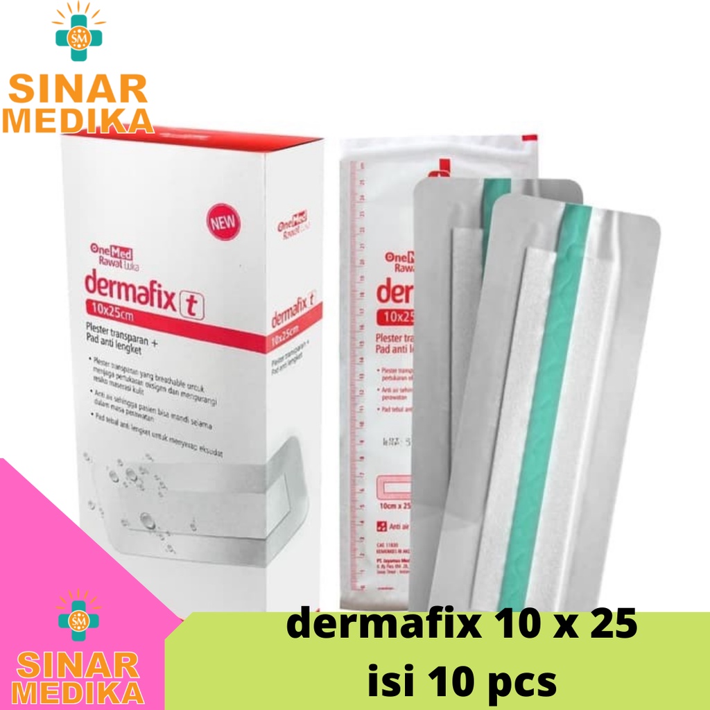 DERMAFIX  . PLESTER TRANSPARAN PERBAN LUKA TAHAN AIR DERMAFIX 10 x 20 10 x 25