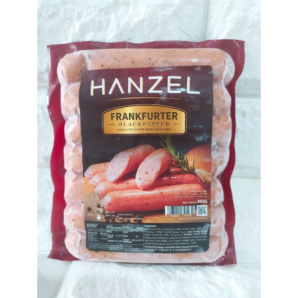 

Hanzel Frankfurter Blackpapper 360 gr isi 7 pcs