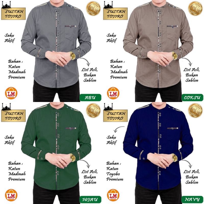 Baju Koko Pria Lengan Panjang  SULTAN TOJIRO