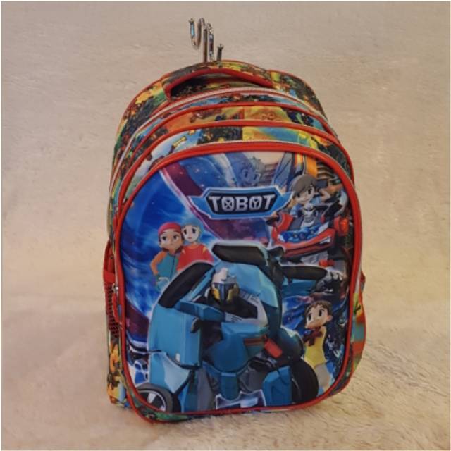 Tas Ransel Sekolah Anak Sd 5D Timbul 3 Ruang 17 Inch cars mc quin Tas Cowok Backpack Korea Stylish