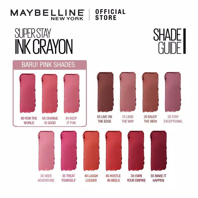 Maybelline Super Stay Ink Crayon all varian