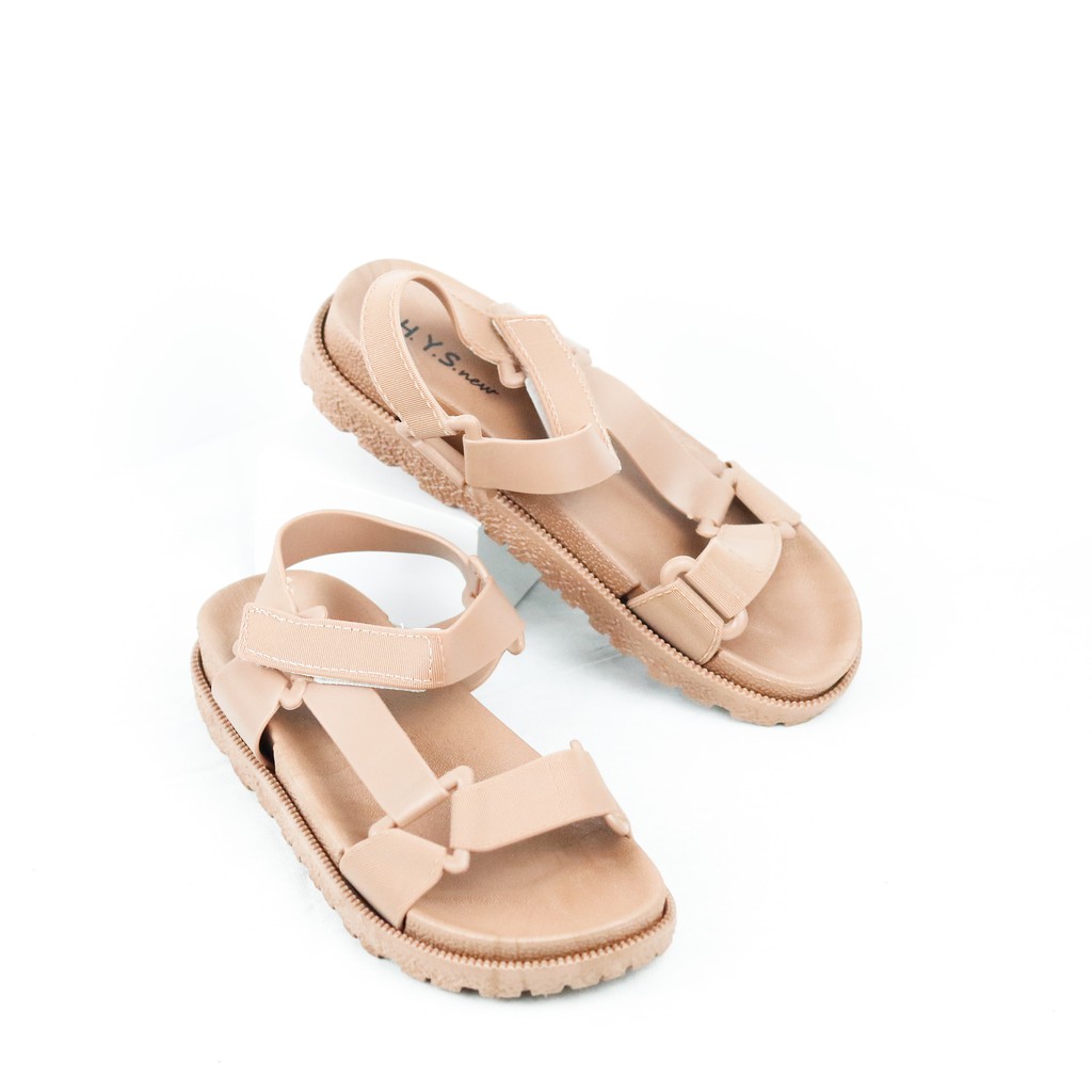 6.6 MEGA!! Sandal Gunung Jelly Wanita HYS  Shayla Tali 2017-4-MOCCA