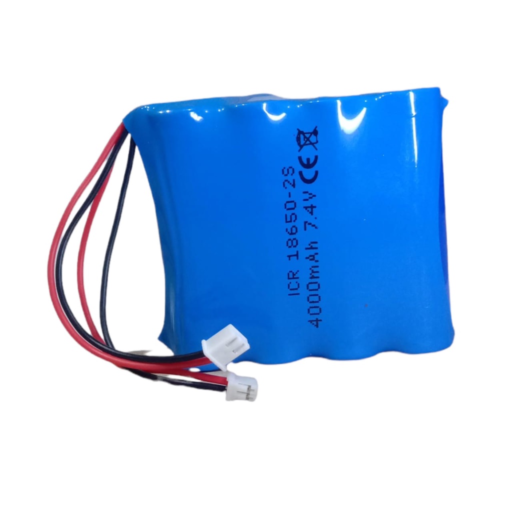Baterai RC/Mainan Anak/Speaker &amp; Elektronik Lainnya 4X 18650-2S 4000mAh 7.4V DOUBLE SOKET JST PH2.0 &amp; XH 2 PIN