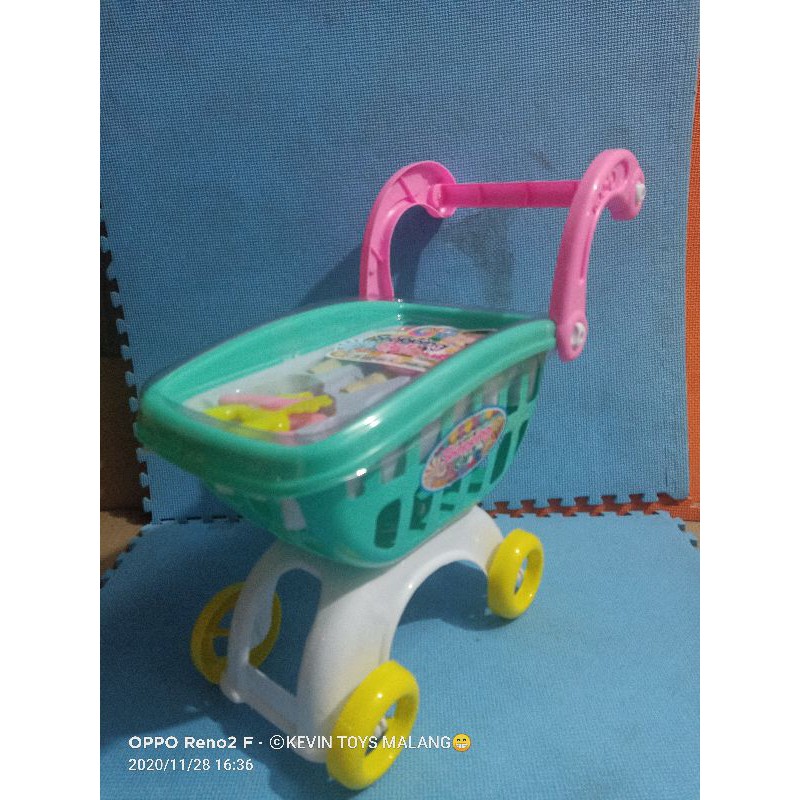 FB 819 mainan trolly es krim plus kuda pony rakit sendiri / mainan stroller ice cream shopping cart