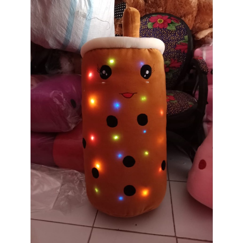 BISA COD | Boneka boba super jumbo viral tiktok menyala / boneka boba led / boba brown sugar besar