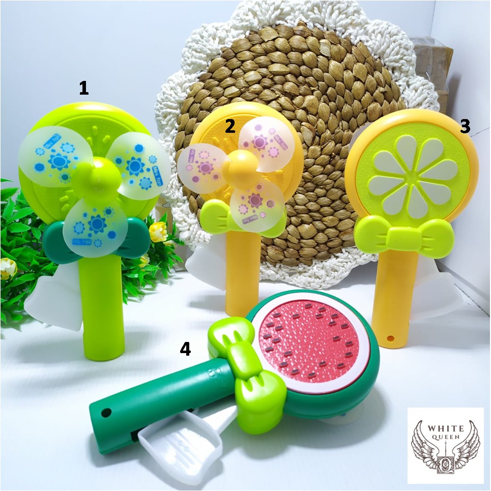Kipas Mini Portable Kipas Tangan Engkol Karakter Hello Kity Doraemon Panda