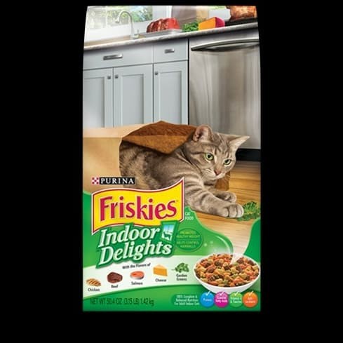 friskies indoor delights 1,1kg dryfood makanan kucing