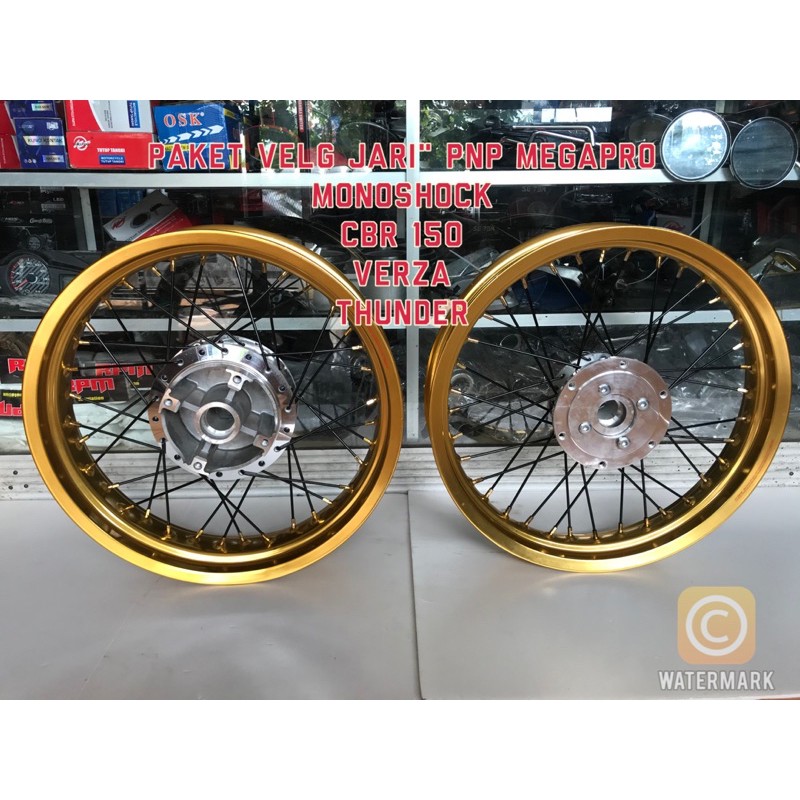 VELG JARI JARI VERZA , CBR 150, MEGAPRO MONOSHOCK , THUNDER 125 , TIGER RING 17