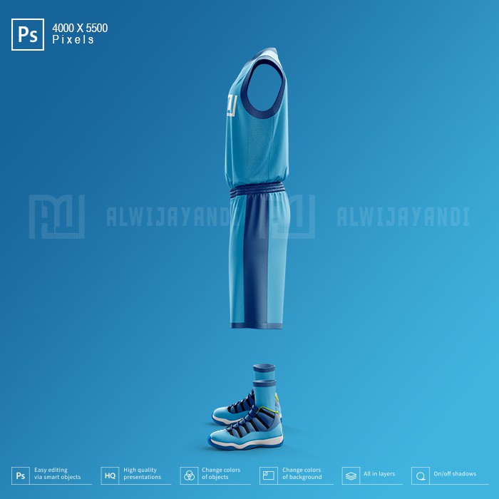 MOCKUP JERSEY BASKET VNECK - RESOLUSI 4000x5500 - SIDE