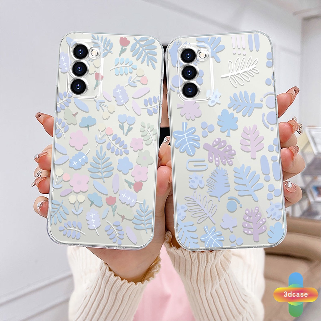 Case HP Samsung A51 A03S A10S A32 A52 A12 A03 A50 A20S J7 Prime A02S A20 A50S A10 A30S A52S A30 M12 M01S A125 F12 M10S M40S A515F A207F M02S A025 F02S 11 12 13  7 8 6 Plus Fashion Fresh Flower Silicone TPU Phone Case