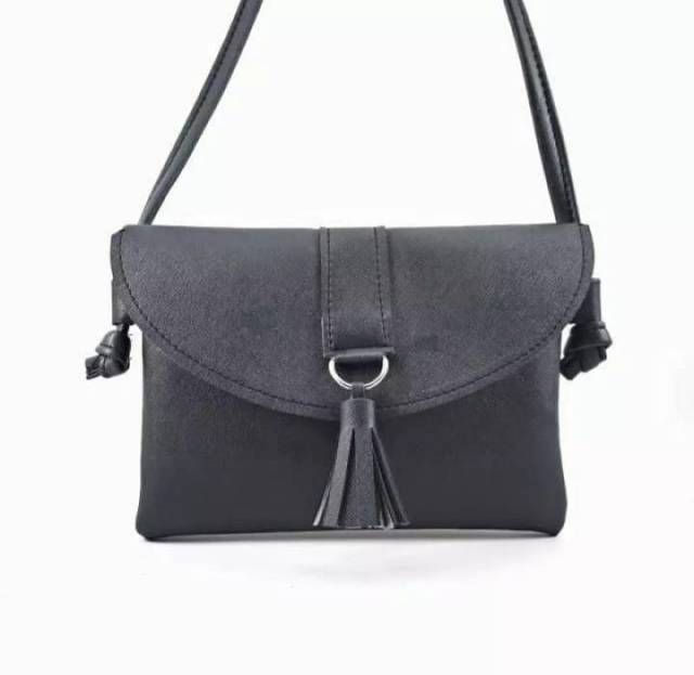 Tas slempang wanita letto slingbag mini rumbai