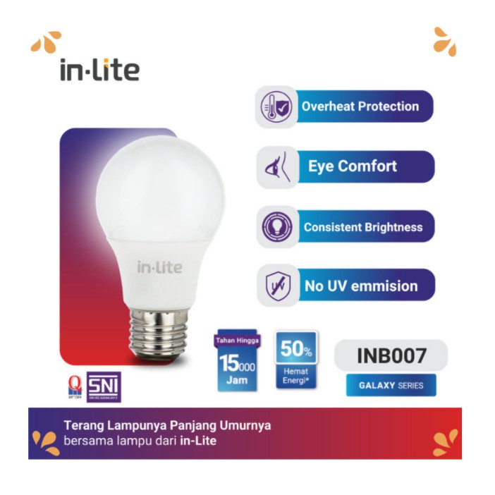in-Lite LED Lampu Bohlam 7 Watt