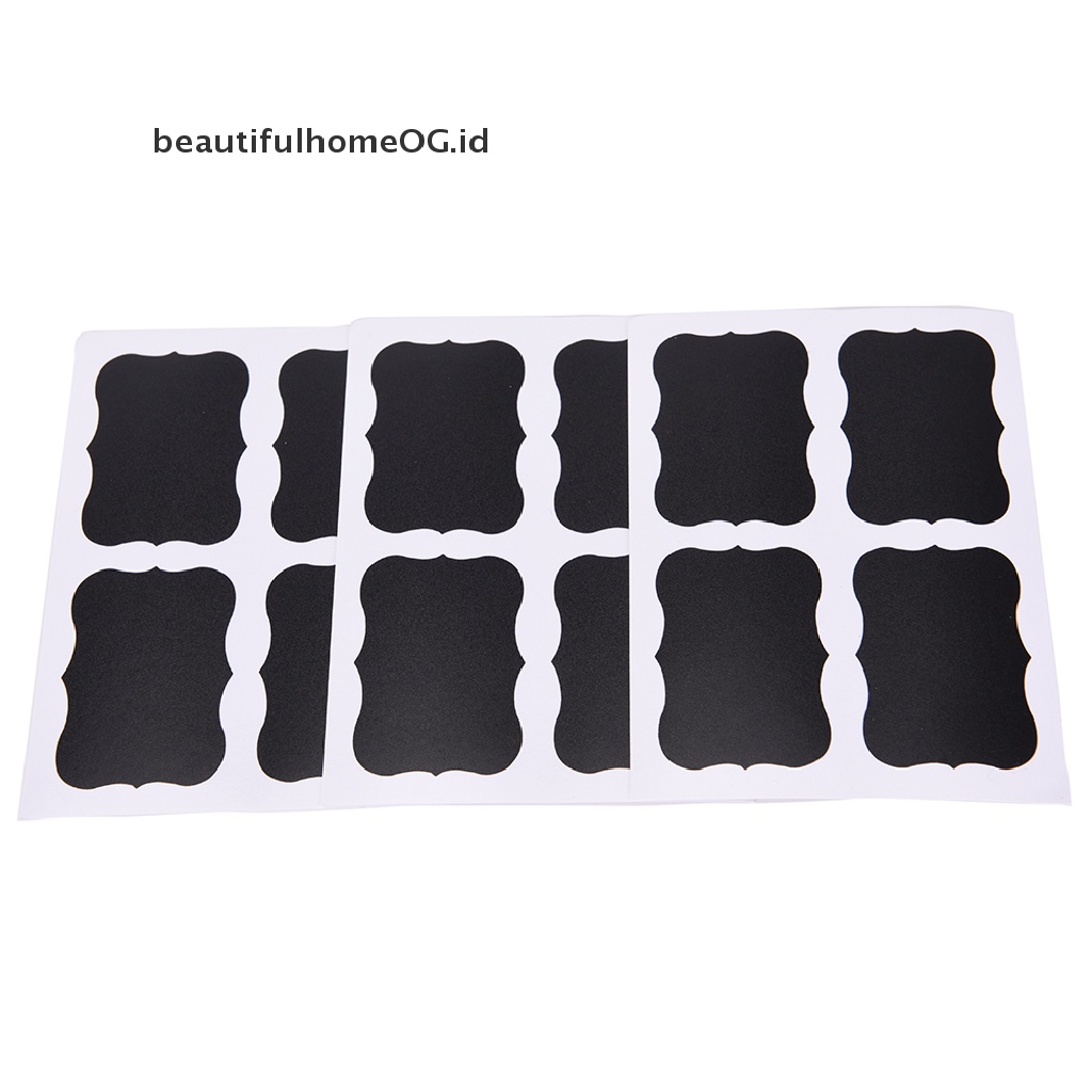 / Beautifulhomeog.id / Hot Sale Stiker Dinding Motif Tulisan Mandarin Untuk Dekorasi Rumah36pcs Stiker Label Desain Blackboard Untuk Dapur