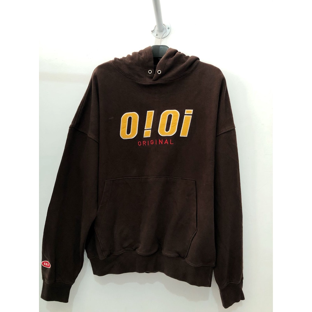 Hoodie OiOi Second Original Coklat Like New