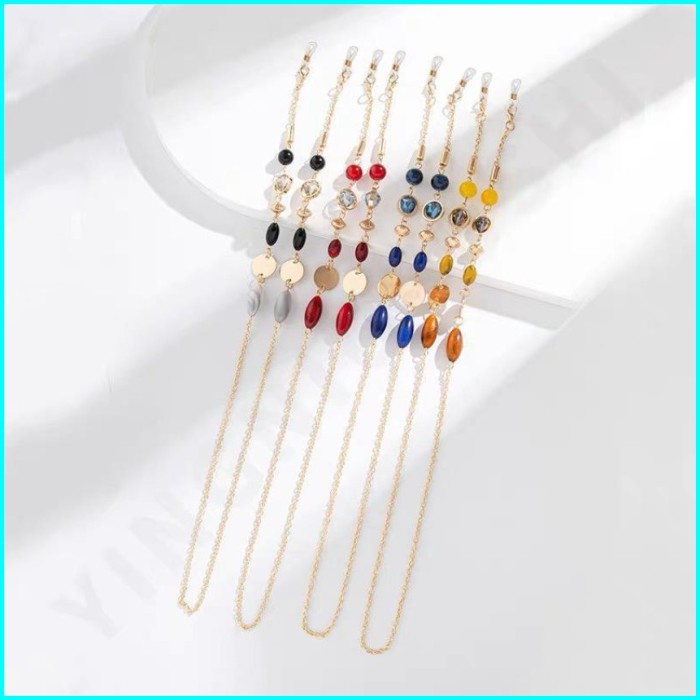 READY Kalung Masker / Strap Mask Hijab Konektor Korea Chain Lanyard /Gold F