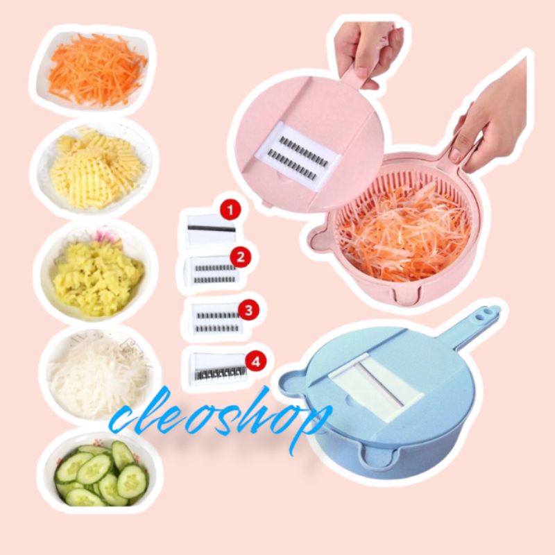 alat parutan sayur  multifungsi cutter 12in1 pengiris parutan serbaguna 12in1